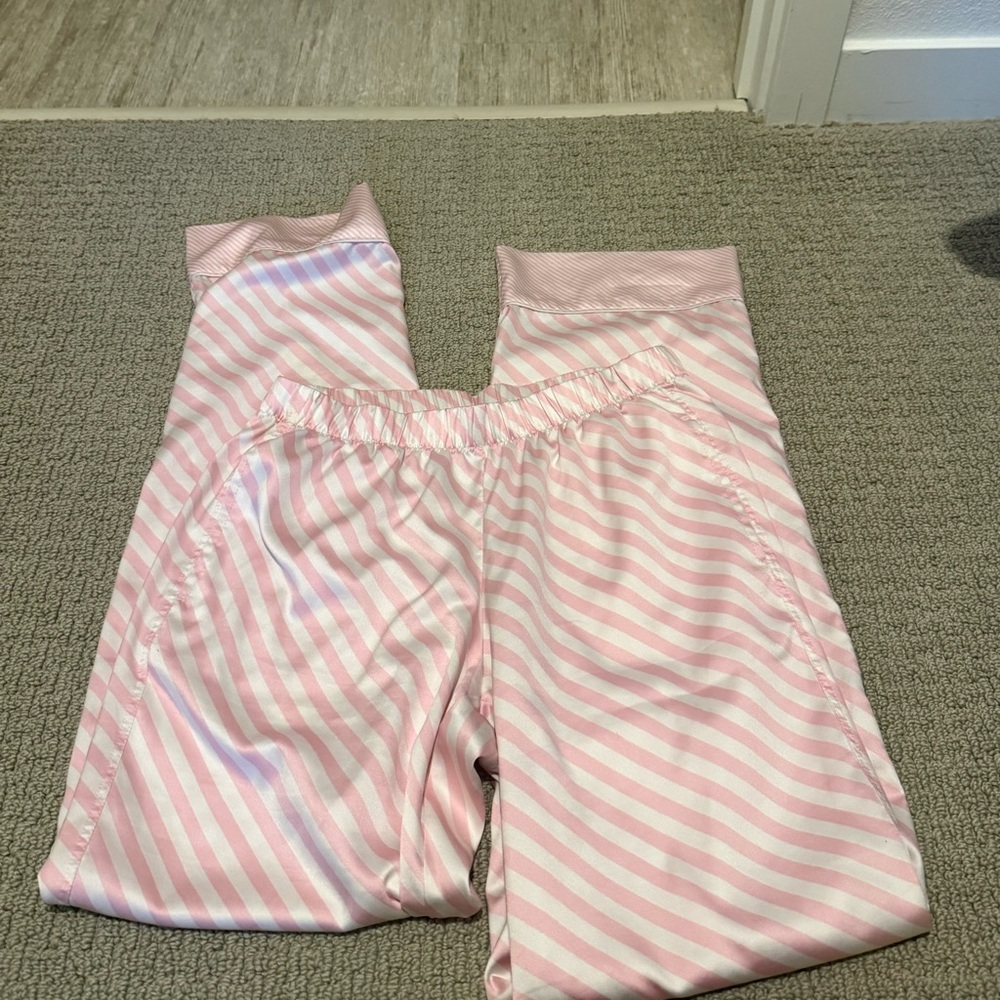 Victoria's Secret Pink and White Pajama Bottoms